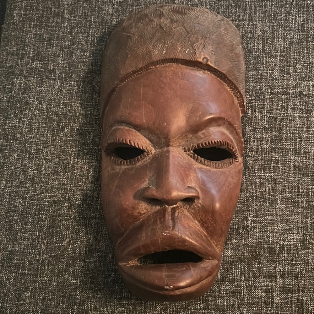 Vintage Hand-Carved Ebony African Mask